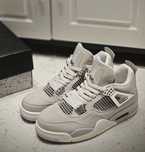 Air Jordan 4 Retro Frozen Moments Grey Silver Metallic