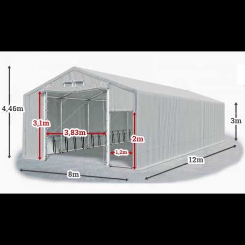 Мобилно хале с размери 8 x 12 x 3 m / 4.46 m - Euroagro