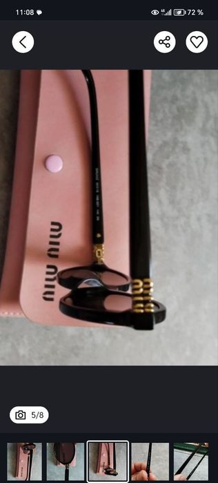 Женские солцезашитние очки.MIU  MIU