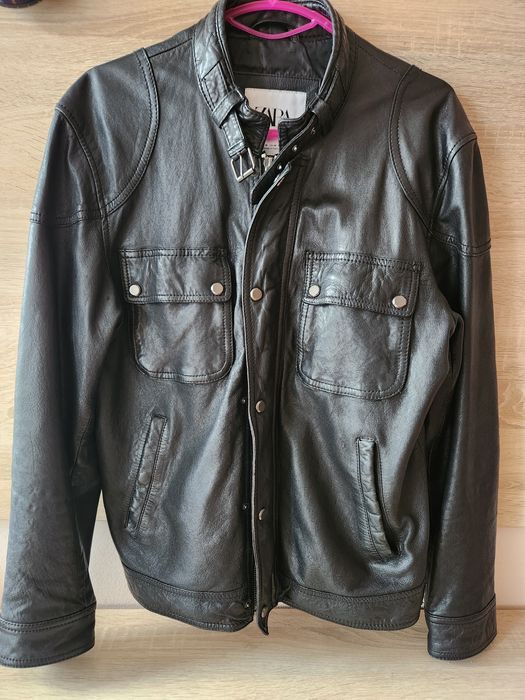 Geaca din piele naturala Zara