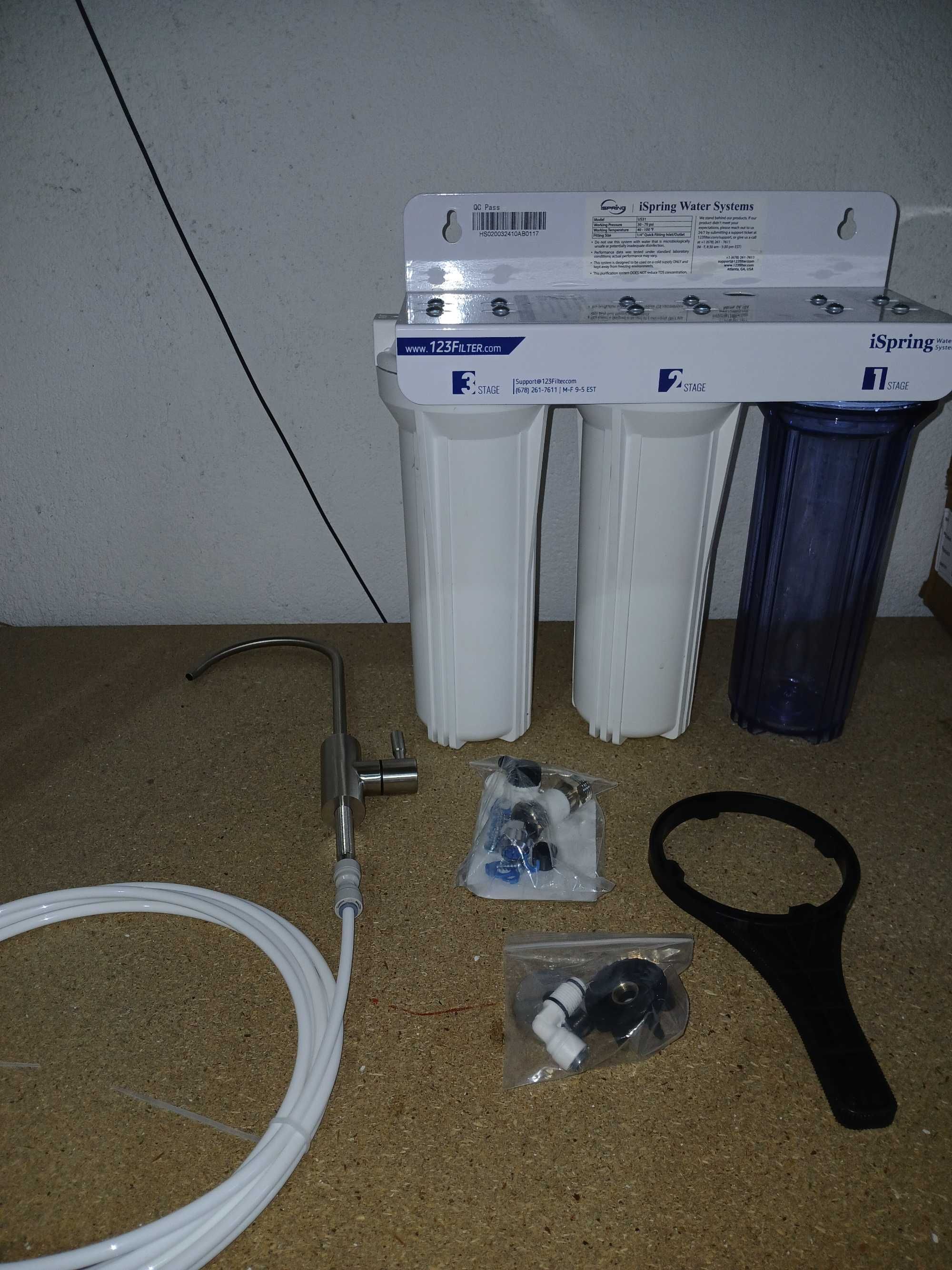 Filtru apa sub chiuveta iSpring US31, 3 etape, fara rezervor