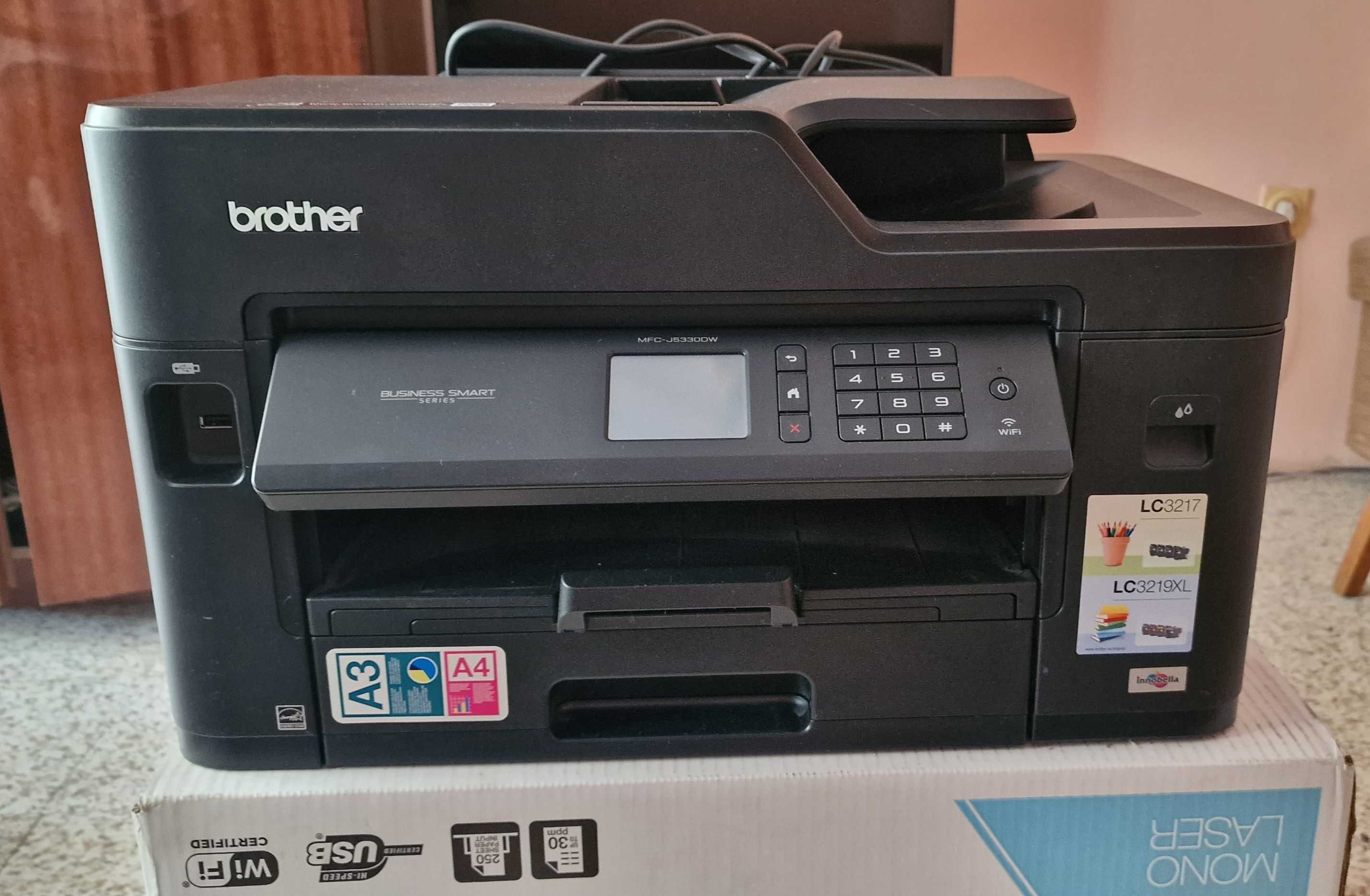 Мастиленоструен  цветен принтер/скенер/копир Brother MFC-J5330DW А3/А4