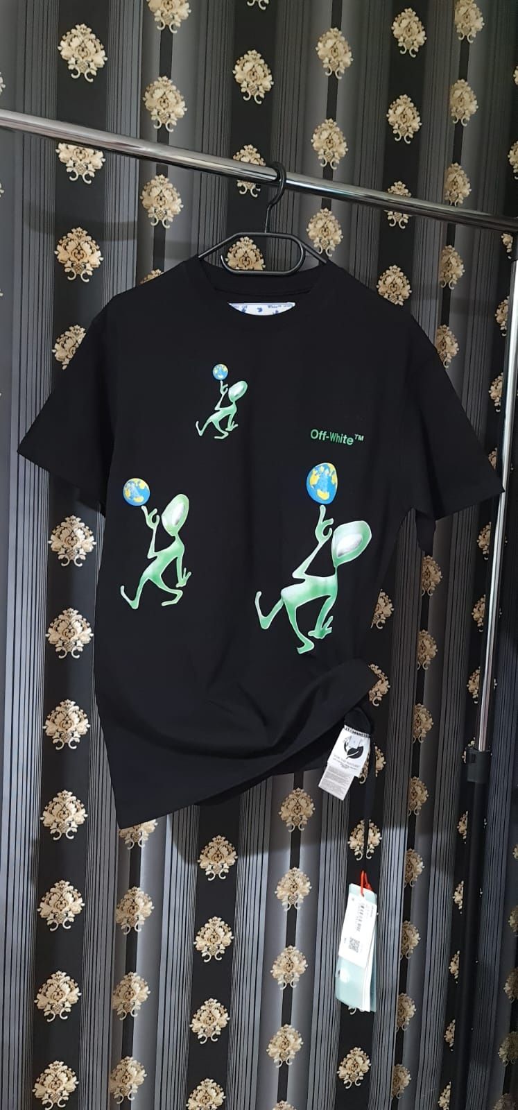 Tricou Off white alien / BALMAIN premium