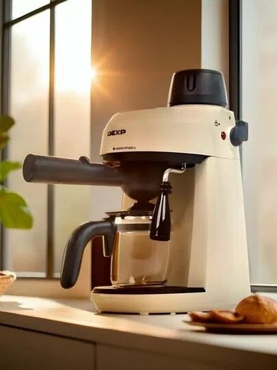 Рожковая кофеварка с капучинатором DEXP