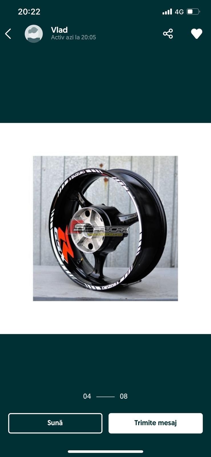 Rim stripes roti moto motocicleta Marca Oracal gsxr bandit cb1000r