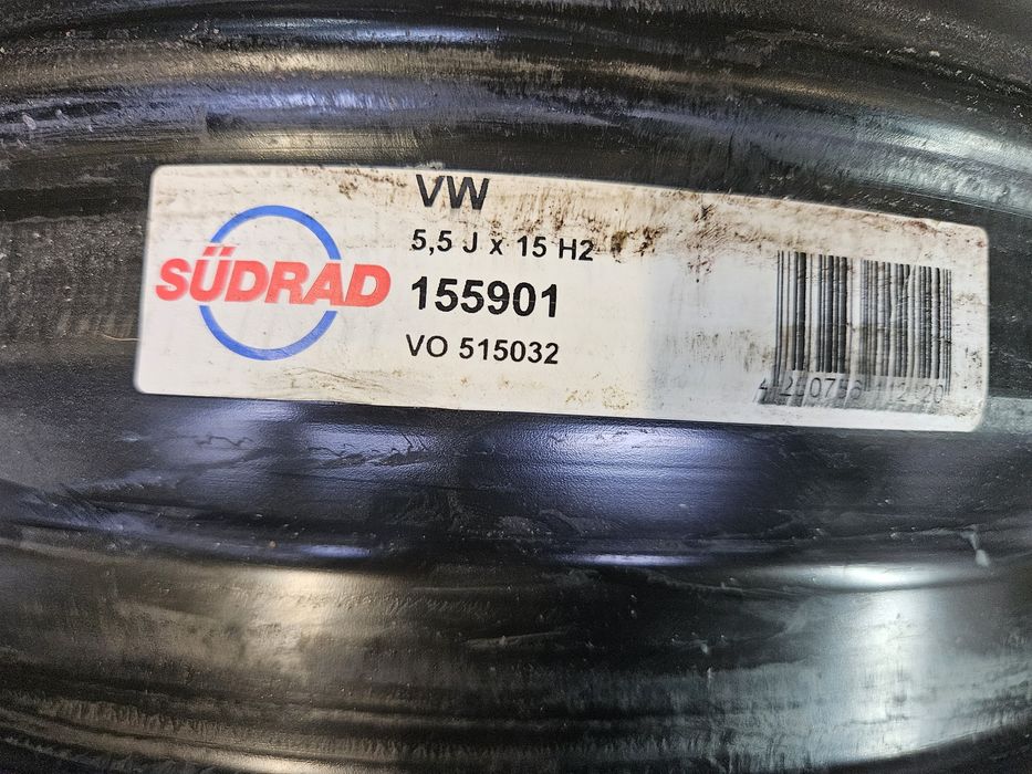 4 jante tabla Sudrad 5.5J x 15 H2 ET 40, VW Polo + capace sigla VW