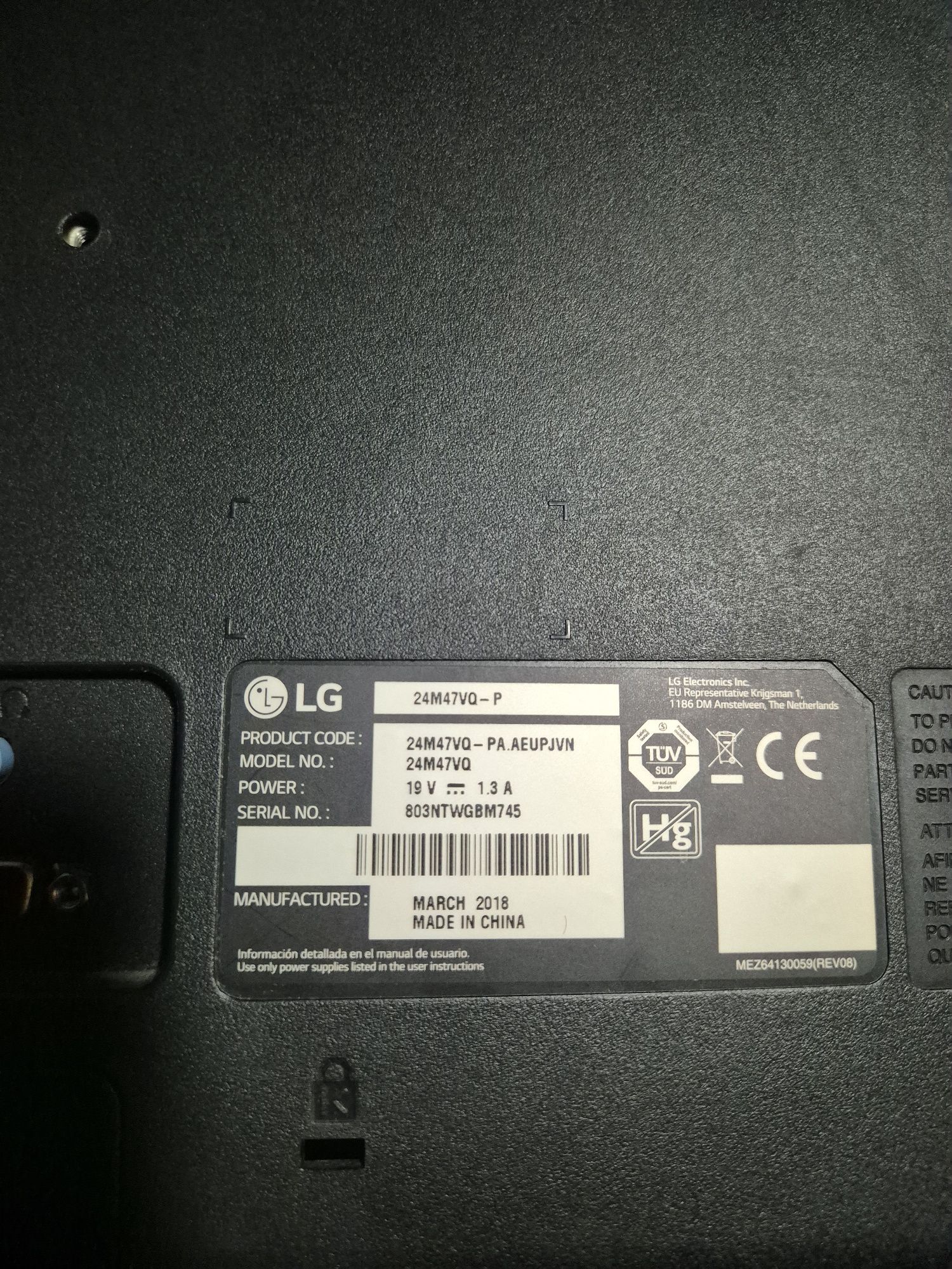Monitor  LG. 22 inch