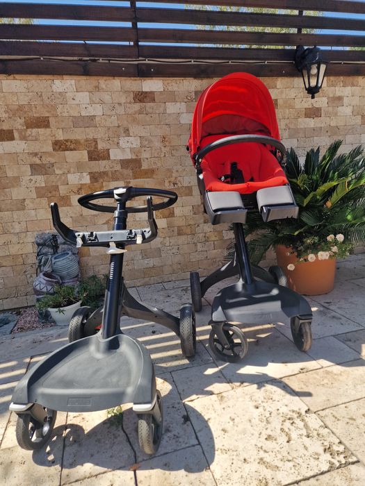 2 cărucioare Stokke Xplory V6 + geantă originală