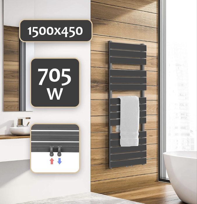 Радиатор за баня с поставка за кърпи