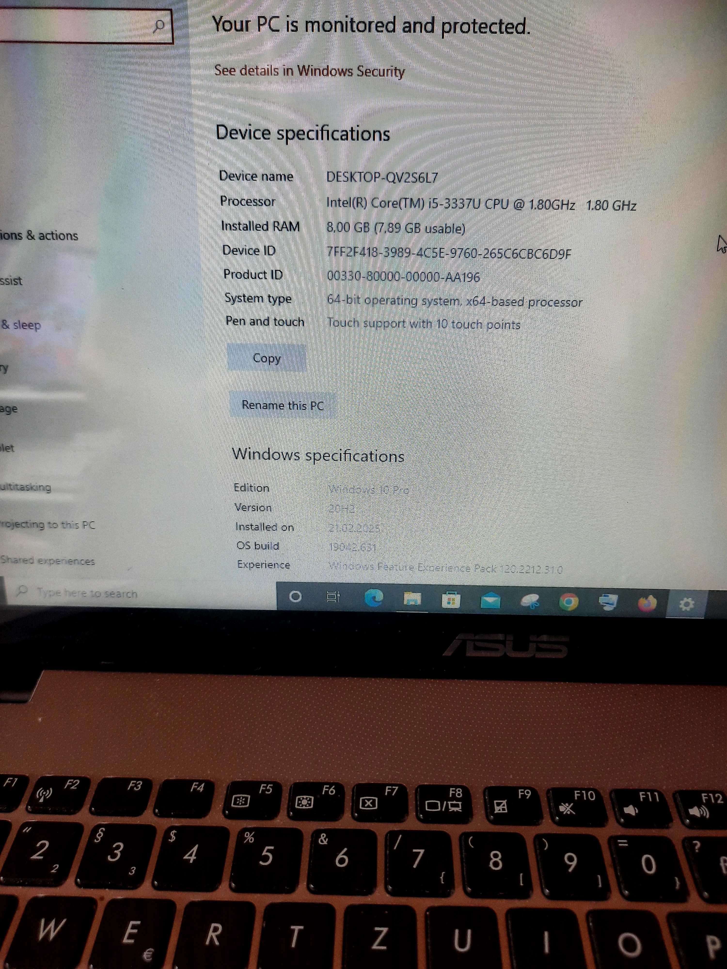 LAPTOP ASUS X550 C cu Procesor i5 8gb ram ,hard diisk-1Terra