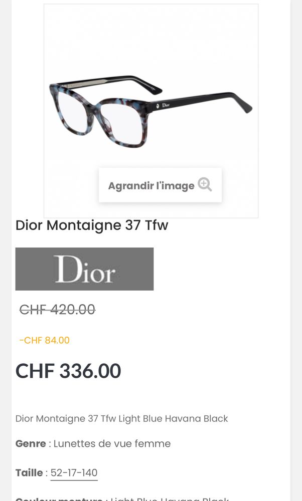 Дамски рамки за очила Dior Montaigne