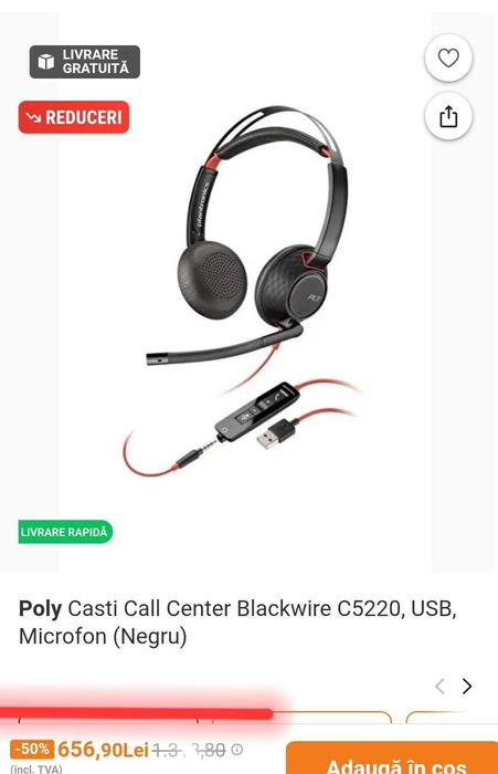 Casti audio Poly Planctronics