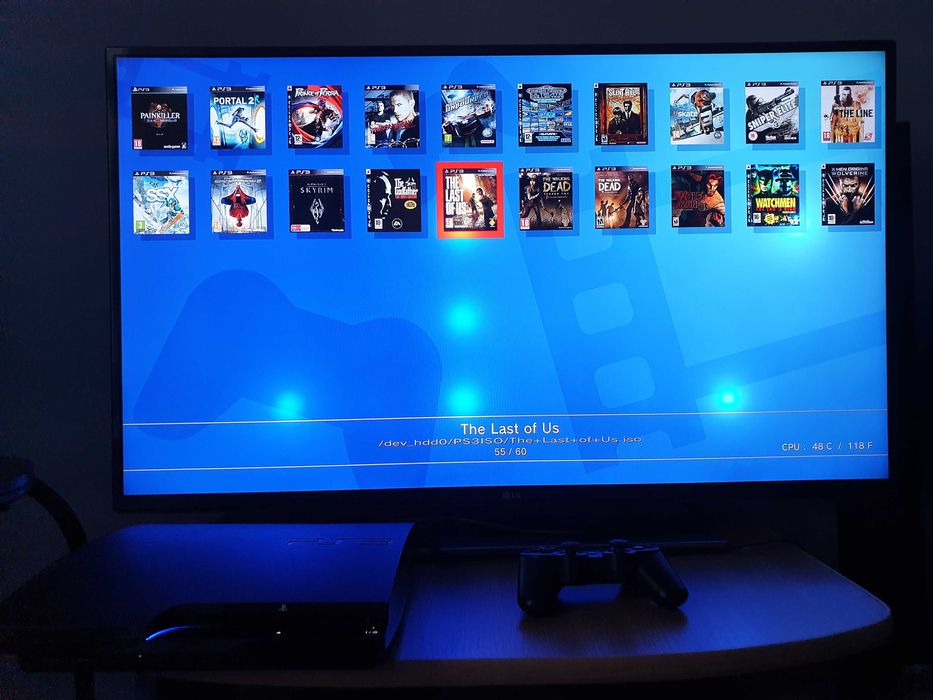 PS3 modat CFW 500 GB + 60 jocuri (GTA V, NFS, God of War, Castlevania)