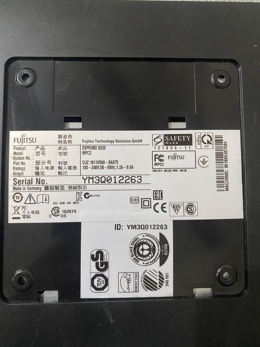 Mini pc fujitsu esprimo q920