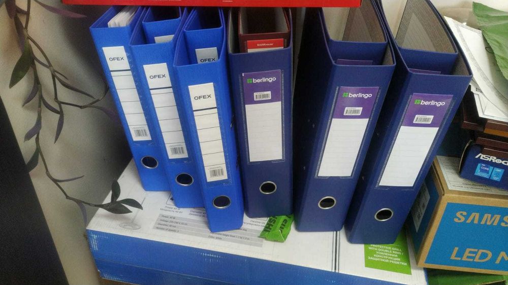 Папки регистраторы канцелярские