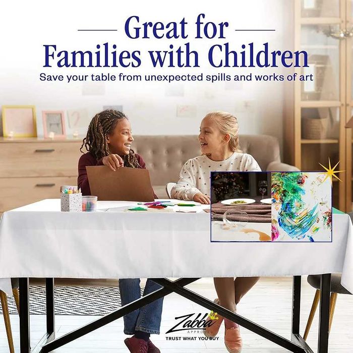 Protector de masă premium din vinil Deluxe, 273 cm L x 132 cm latime