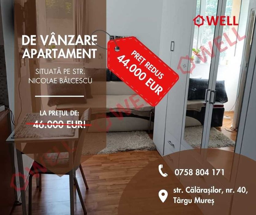 De vânzare o garzonieră situat în Târgu Mures!!