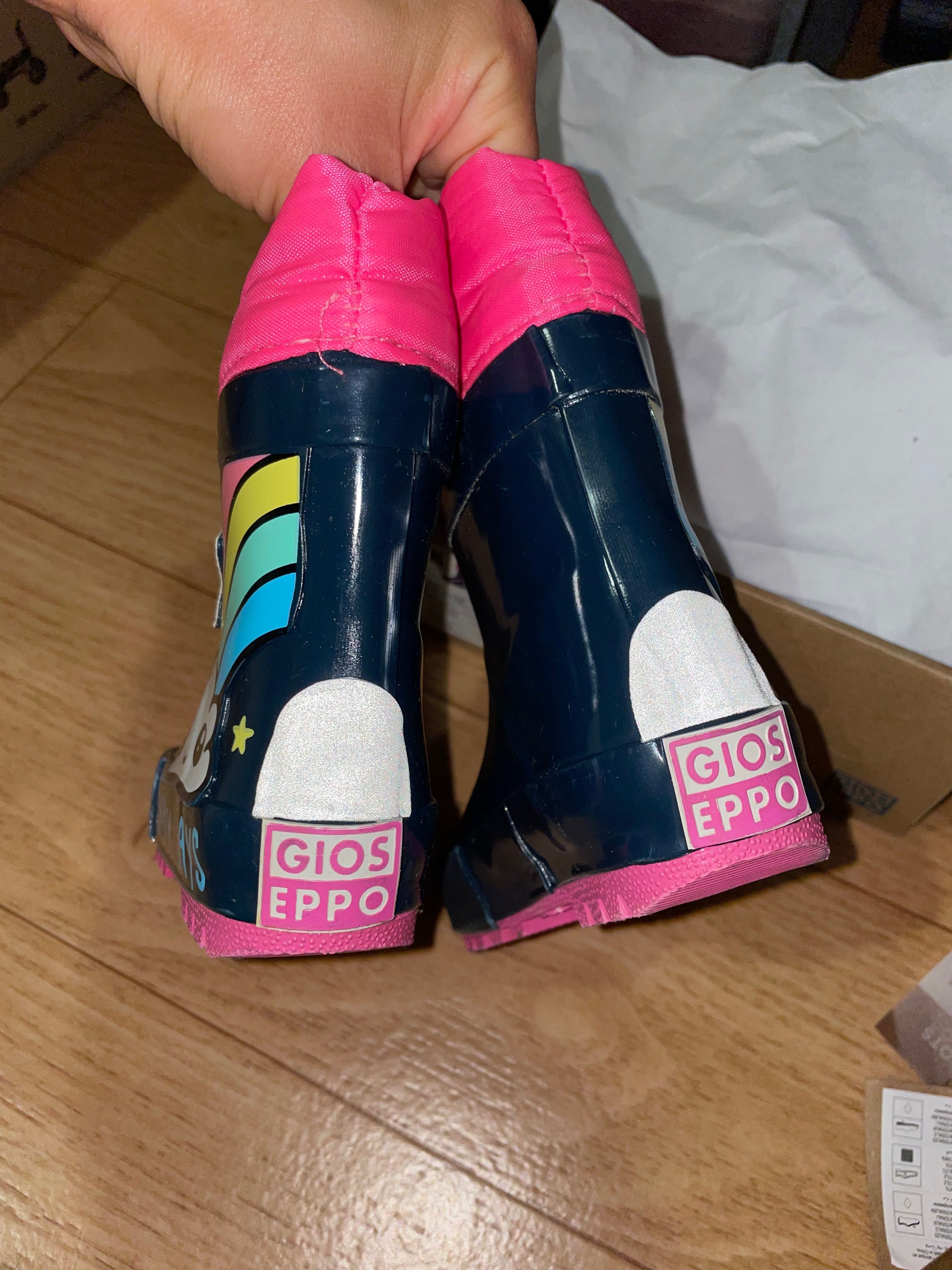 Детски гумени ботуши 14 см стелка за момиче GIOSEPPO