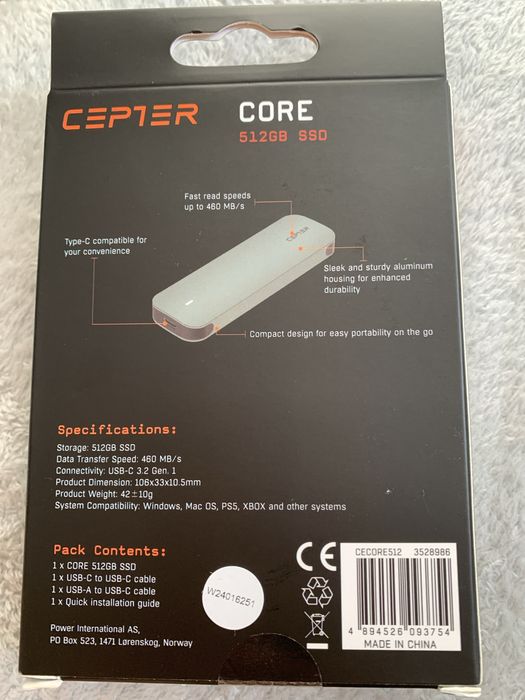 SSD portabil Cepter 512 Gb