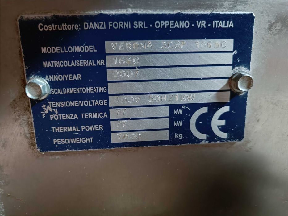 Cuptor profesional pe gaz Danziforni Verona – brutărie/patiserie