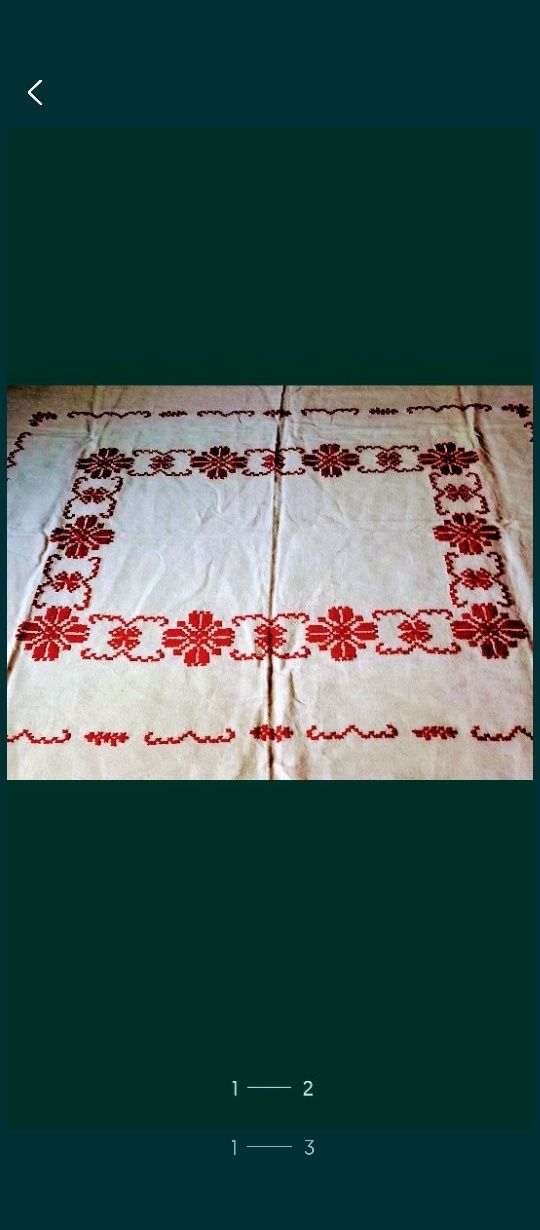 FATĂ de MASĂ taraneasca, cusută manual