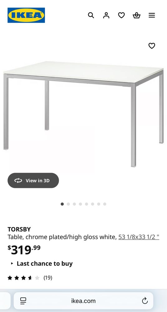 Маса TORSBY IKEA с четири стола TOBIAS IKEA