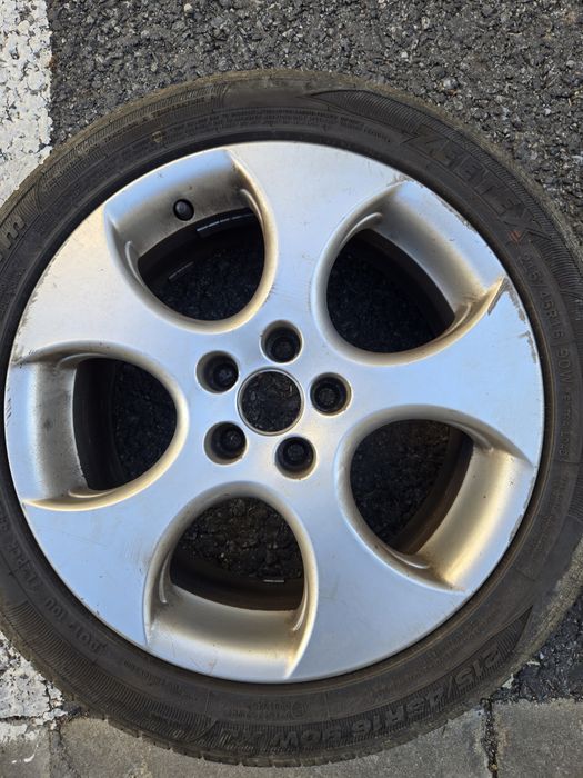 Jante aliaj Skoda 5x100 pe 16 cu anvelope vara