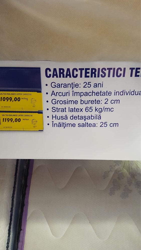 Saltea de pat 160/200