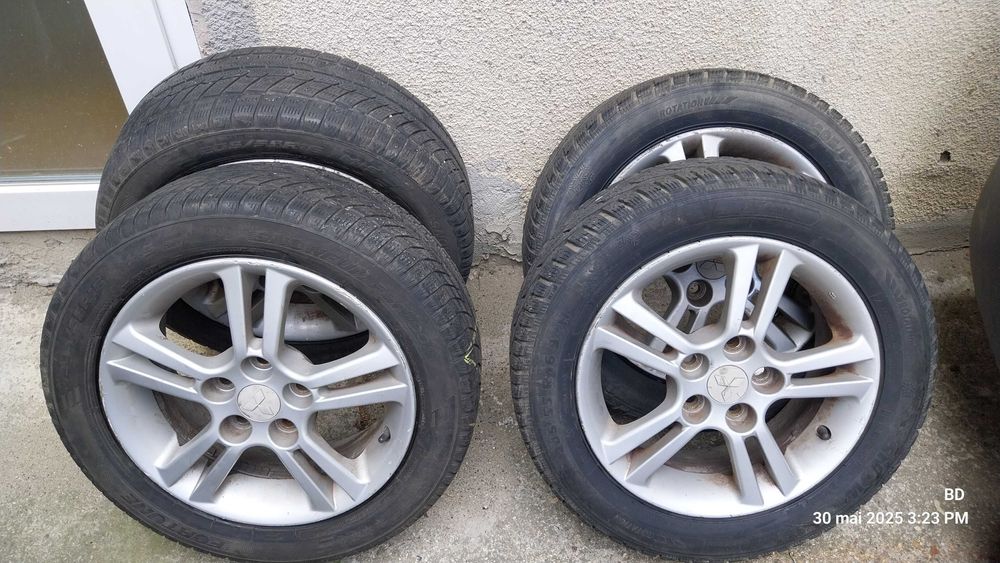 Vând 4 roti R16,  5x114,3, Mitsubishi 205/55 R16 Jante BORBEIT
