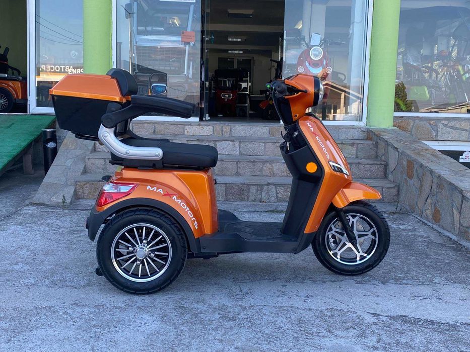 НОВ МОДЕЛ Електрическа Триколка Famozna-LUX 1500W/60V/20Ah - Оранджева