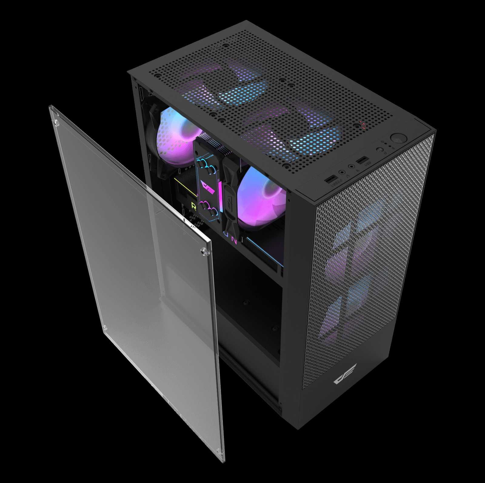 [НОВЫЙ] Корпус DarkFlash A290 BLACK (with 3 fans)