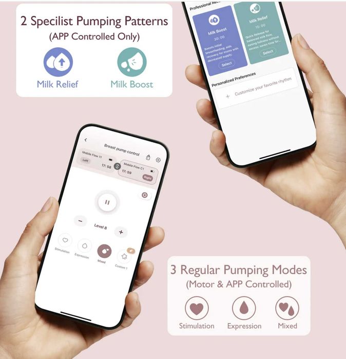 Помпа за кърма Momcozy M9 - Hands Free Mobile Flow - двойна
