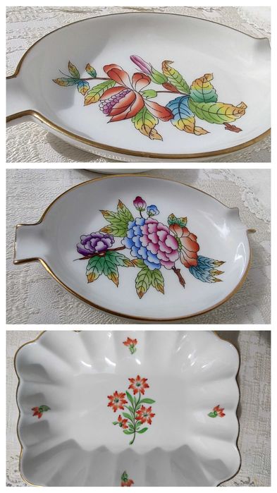 2 разкошни пепелника и купичка Herend