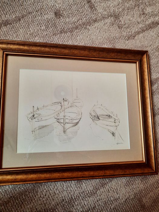 Grafică ( bărci în port)