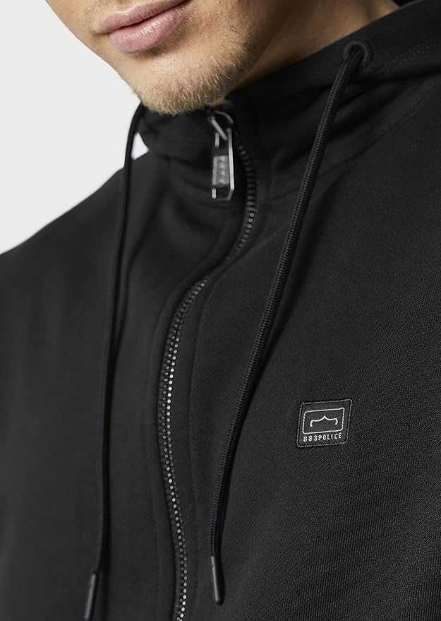 883 Police Суичър "Carso Black Zip-Up Hoodie"