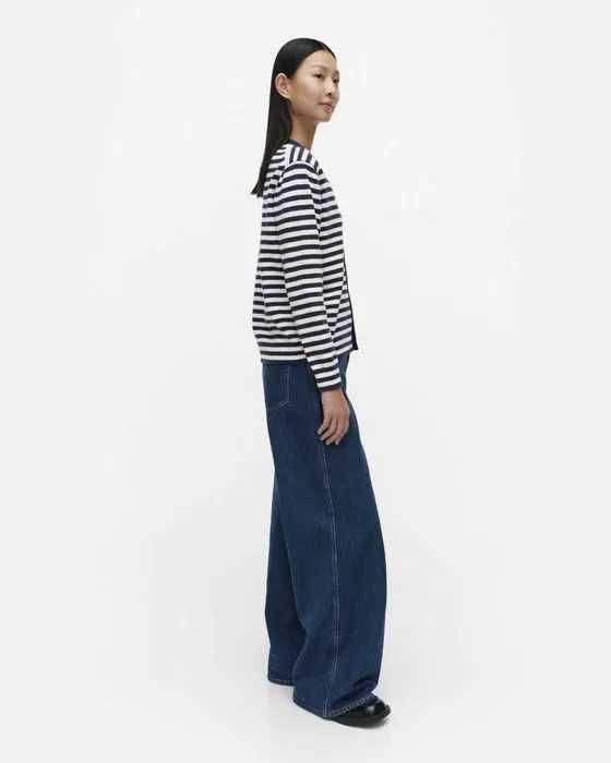 Marimekko, Cardigan din bumbac Adde Patja, Unisex, Bleumarin, L