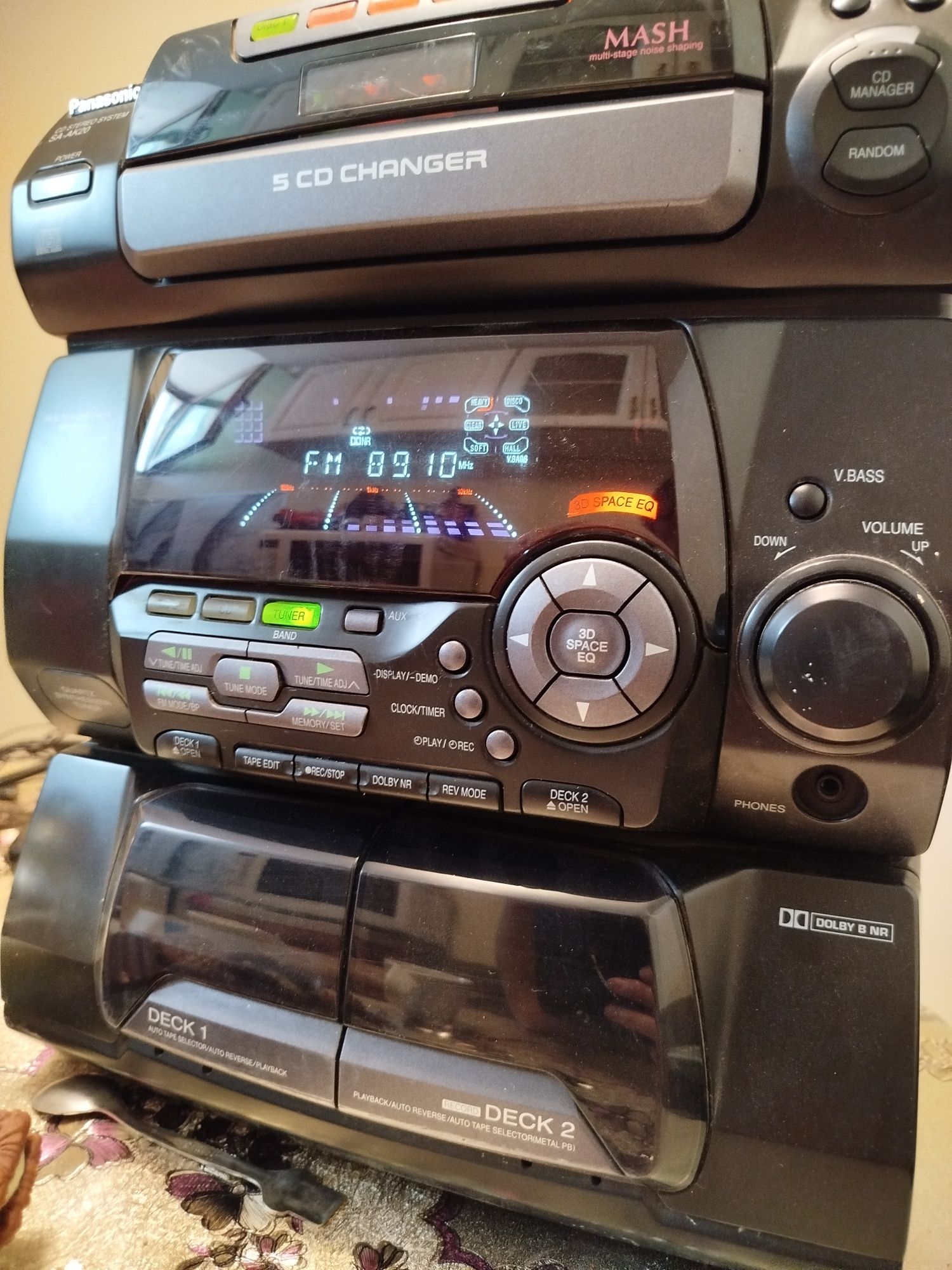 Аудиосистема panasonic sa-ak20 с колоните и дистанционното