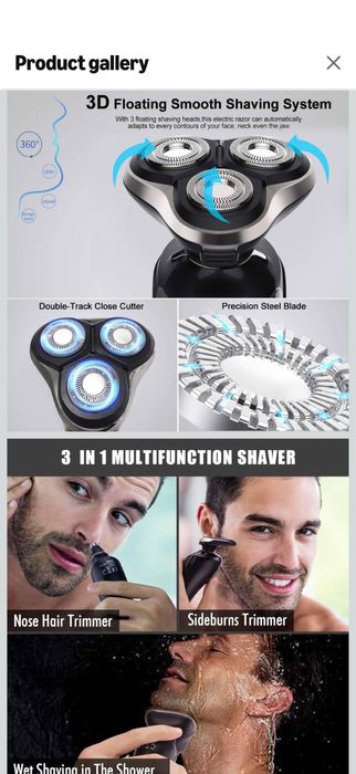 Vand Shaver Barbati 3in1 wireless NOU