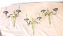 Set de trei aplice din bronz masiv vintage