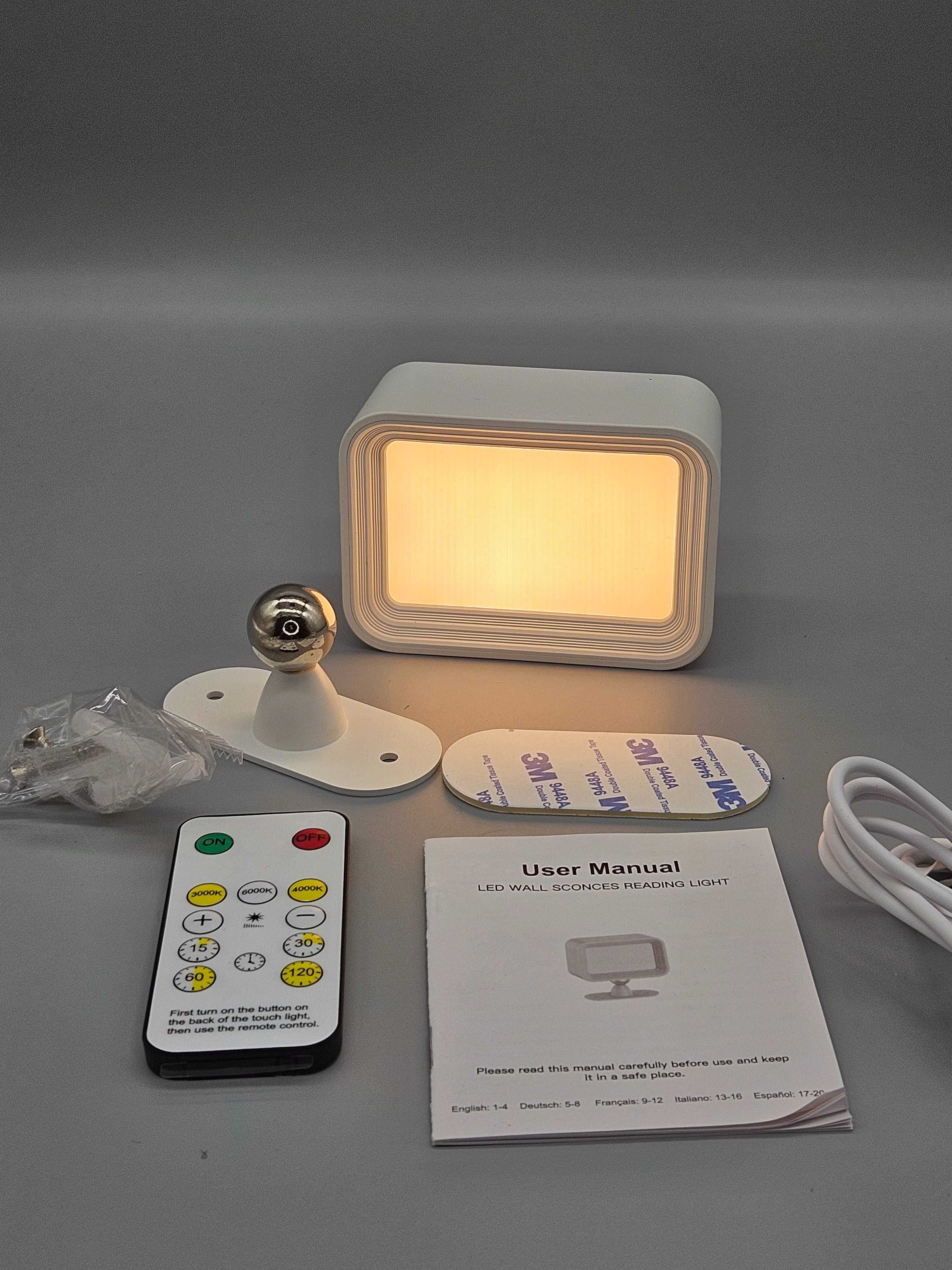 LED стенна лампа с дистанционно, за четене и уютно осветление!