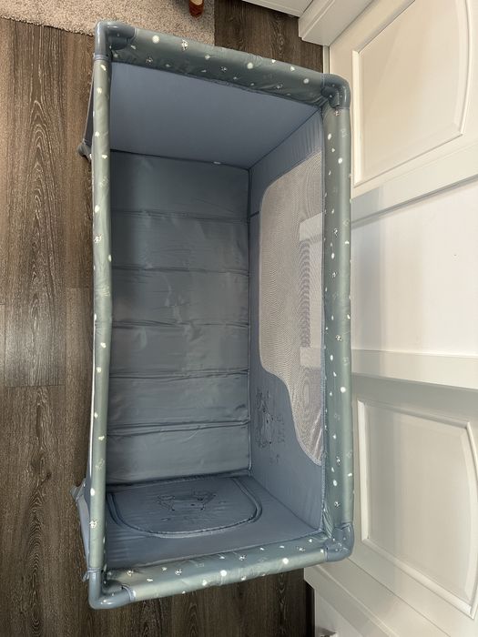 Patut pliabil Lorelli, Moonlight, Silver blue car, 1 nivel + 1 saltea