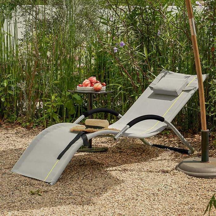 Sezlong metalic gradina cu perna confortabila |SB OGS38-HG