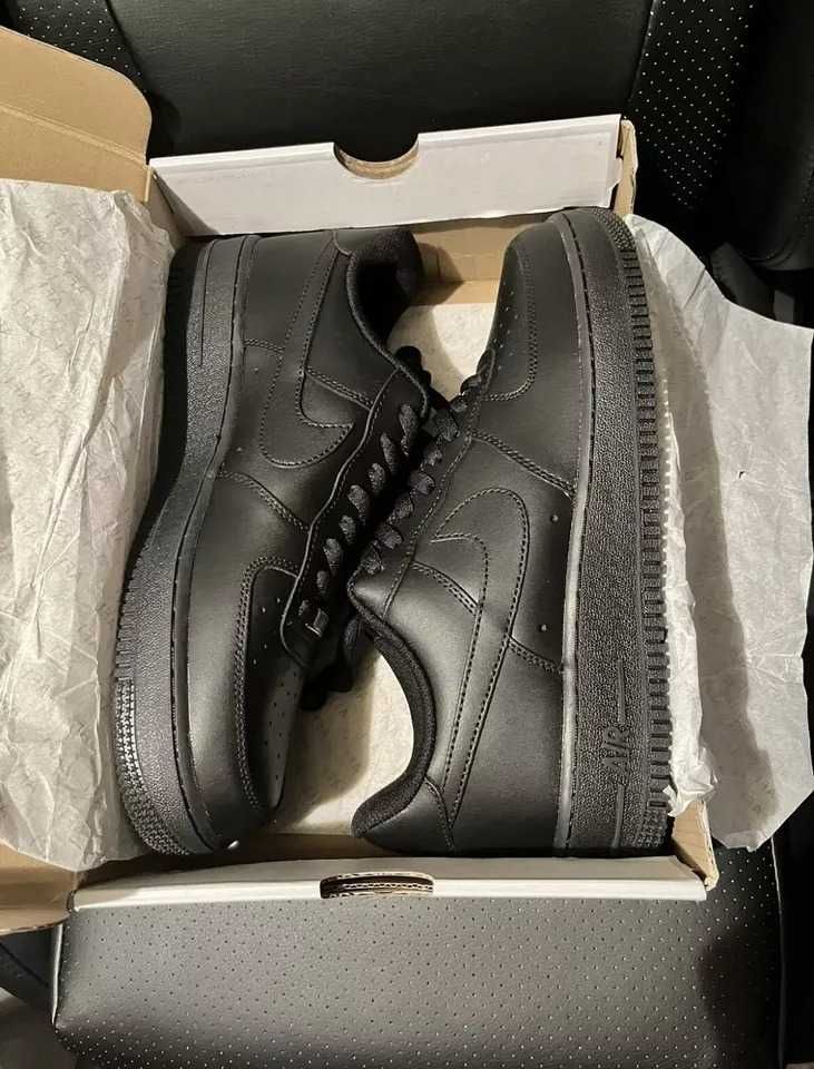 Найк/Nike Air Force 1 Triple Black 36,37,38,39,40,41,42,43,44,45,46,47