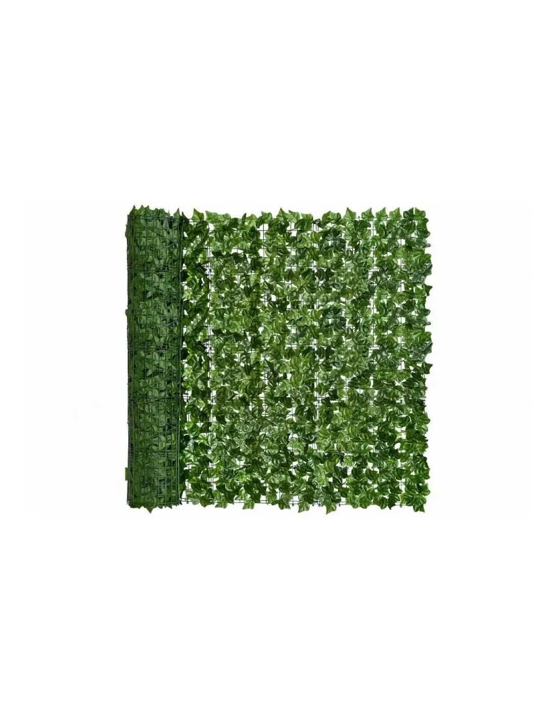 Gard/Paravan artificial verde cu frunze, decorativ 300x100cm/3x1m