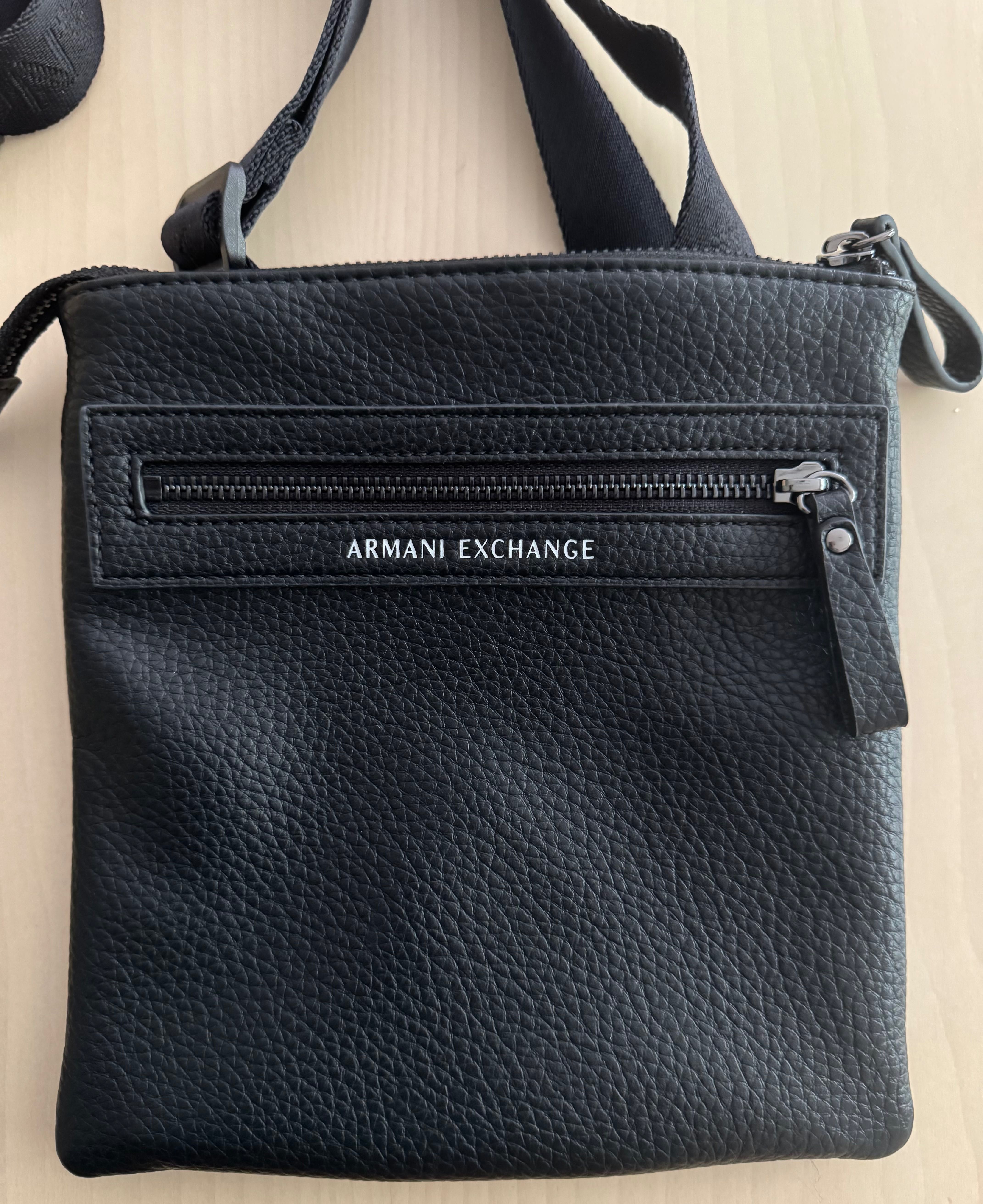Armani Нова мъжка кожена чанта през рамо