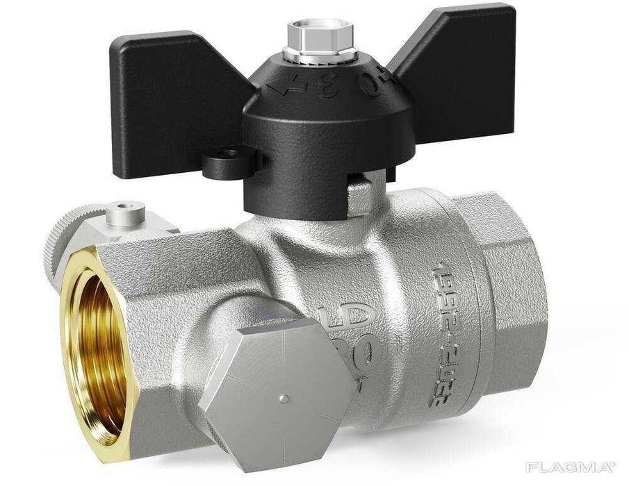 Кран шаровой латунный для манометра