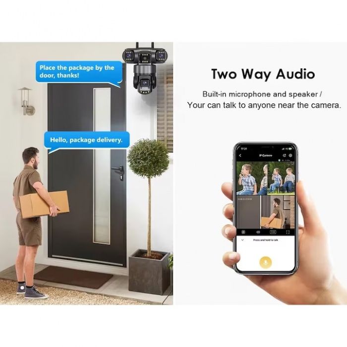Camera de Supraveghere Wi-fi 12Mp Tripla 2K