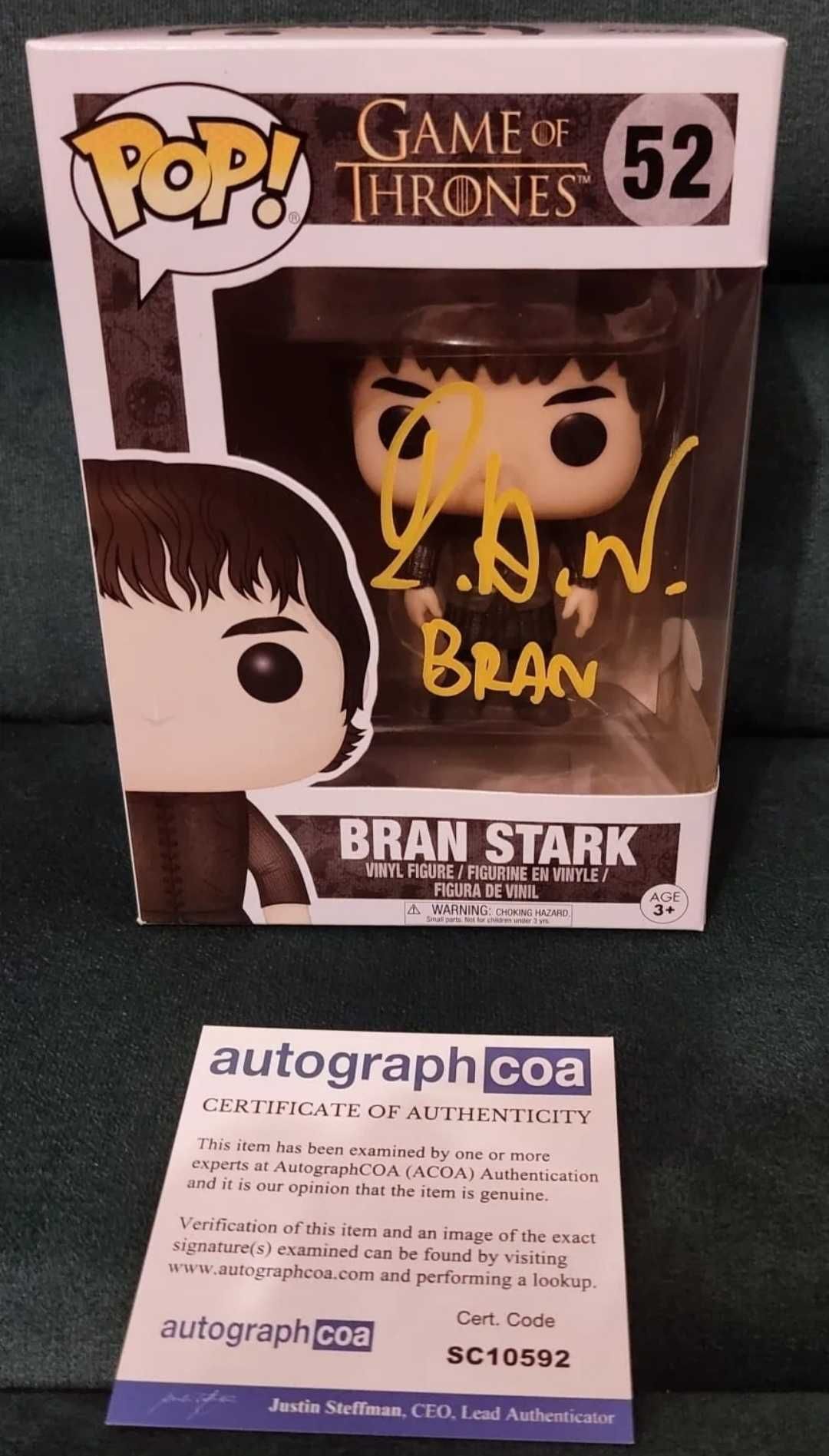 BRAN STARK Funko Pop Semnat de Isaac Hempstead Wright, GAME OF THRONES