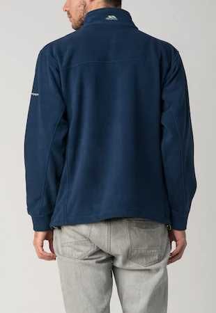 Trespass bluza sport barbati din fleece cu fermoar, albastru, L