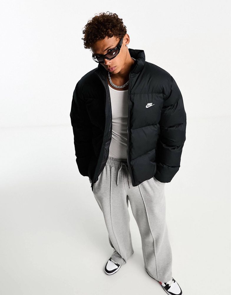 Nike Club Puffer jacket in black! Оригинално яке L и XL